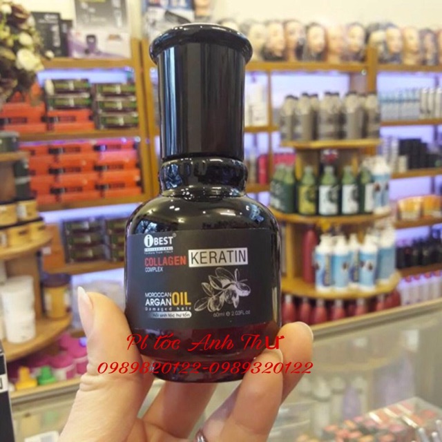 Tinh dầu dưỡng tóc ARGAN OIL COLLAGEN KERATIN COMPLEX IBEST