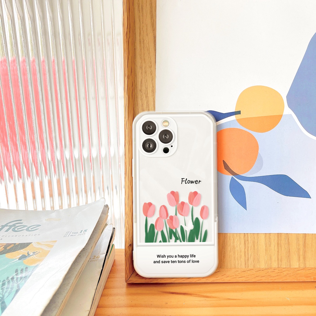 Ốp lưng iphone chống lưng happy tulip 6/6plus/6s/6splus/7/7plus/8/8plus/x/xr/xs/11/12/13/pro/max/plus/promax