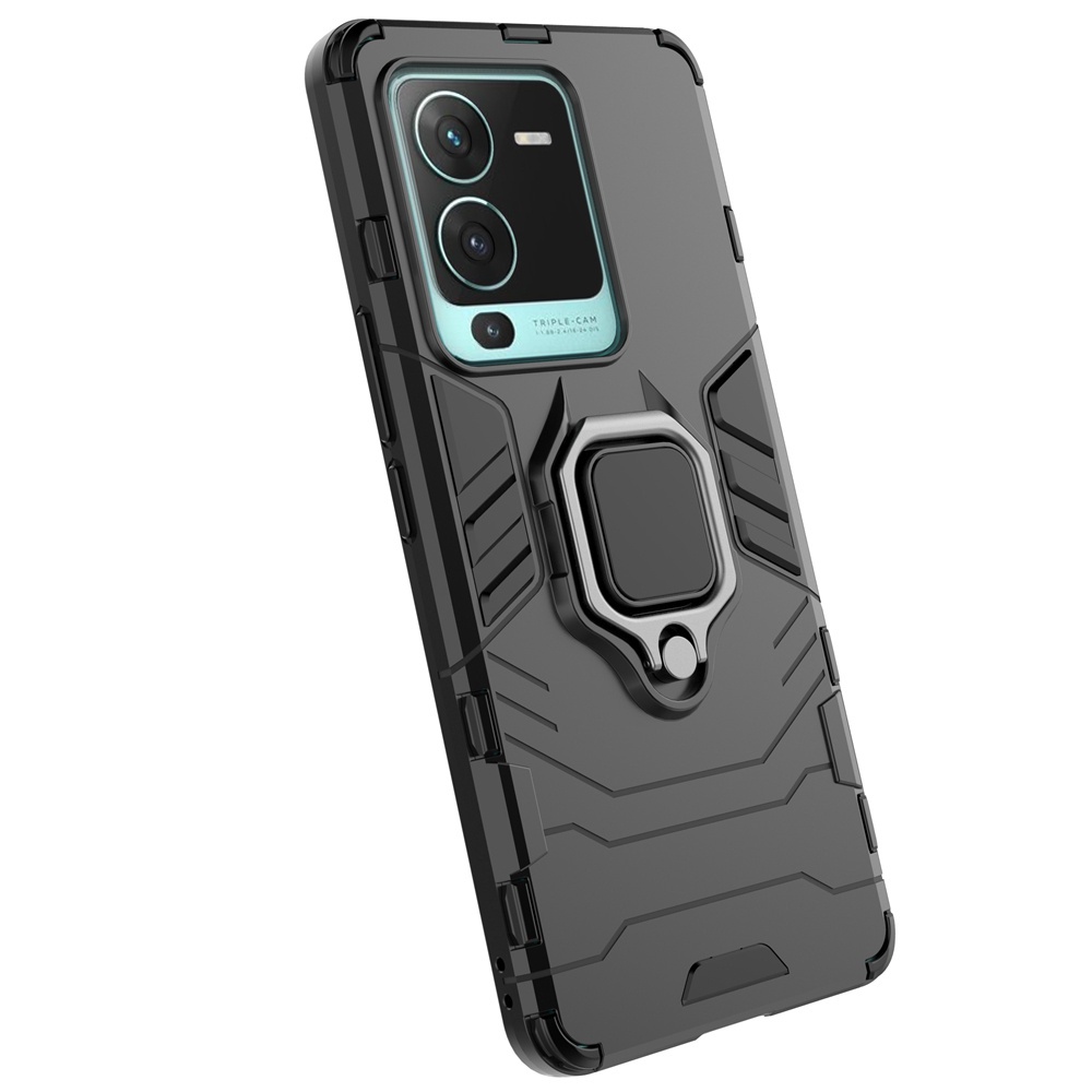 Ốp Điện Thoại Dạng Giáp 3D Có Vòng Đỡ Kim Loại Chống Sốc Cho Vivo S15e S15 Pro S15Pro V25 Pro 5G V23Pro
