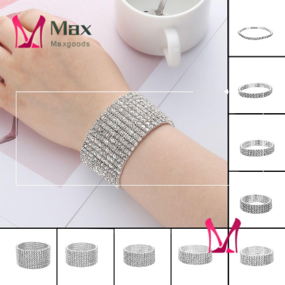 Vòng Tay Co Giãn Thời Trang Cho Cô Dâu 1-10 Hàng|Vòng Tay Co Giãn Đính Đá Lấp Lánh Cho Nữ