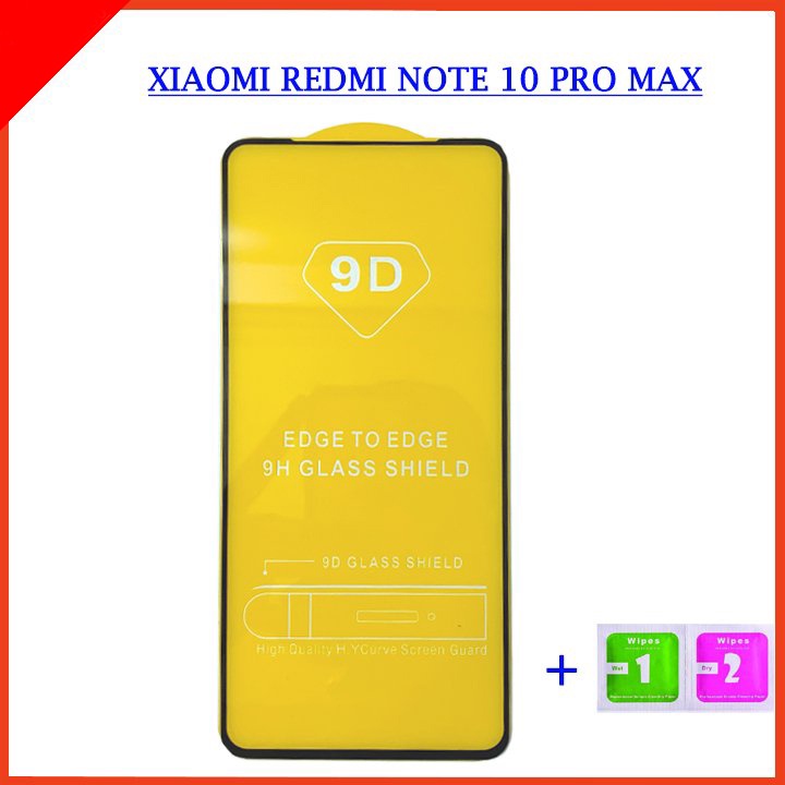 Kính cường lực Xiaomi Redmi Note 10, Note 10S, Note 10 Pro, Note 10 Pro Max,Tặng kèm giấy lau Edcase86