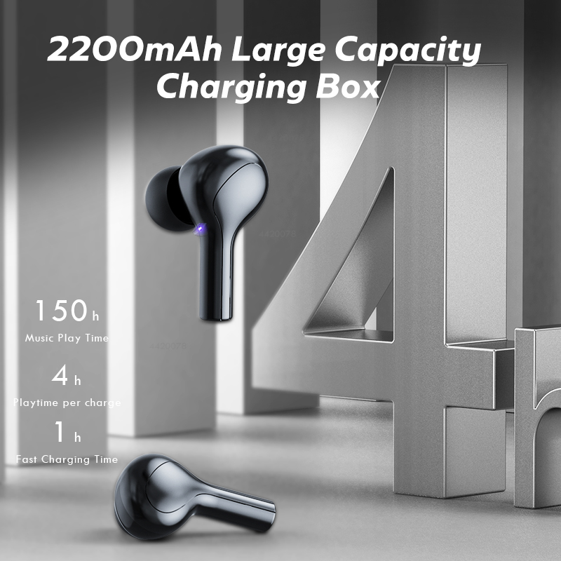 Tai Nghe Bluetooth Không Dây 2200mah Chống Thấm Nước Kèm Phụ Kiện