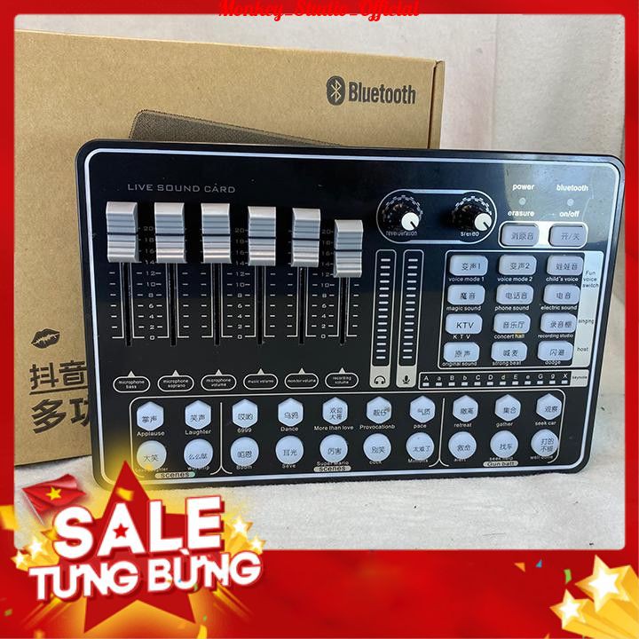 Soundcard H9 Bluetooth  ⚡BH 1 NĂM⚡  Autotune Thu Âm Hát Live Facebook, Bingo Âm Thanh Sống Động