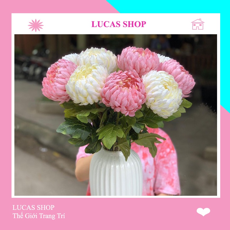 Hoa giả- hoa cúc đại đóa cao cấp trang trí nhà cửa, decor chụp ảnh Studio Bền, Đẹp, Tinh Tế