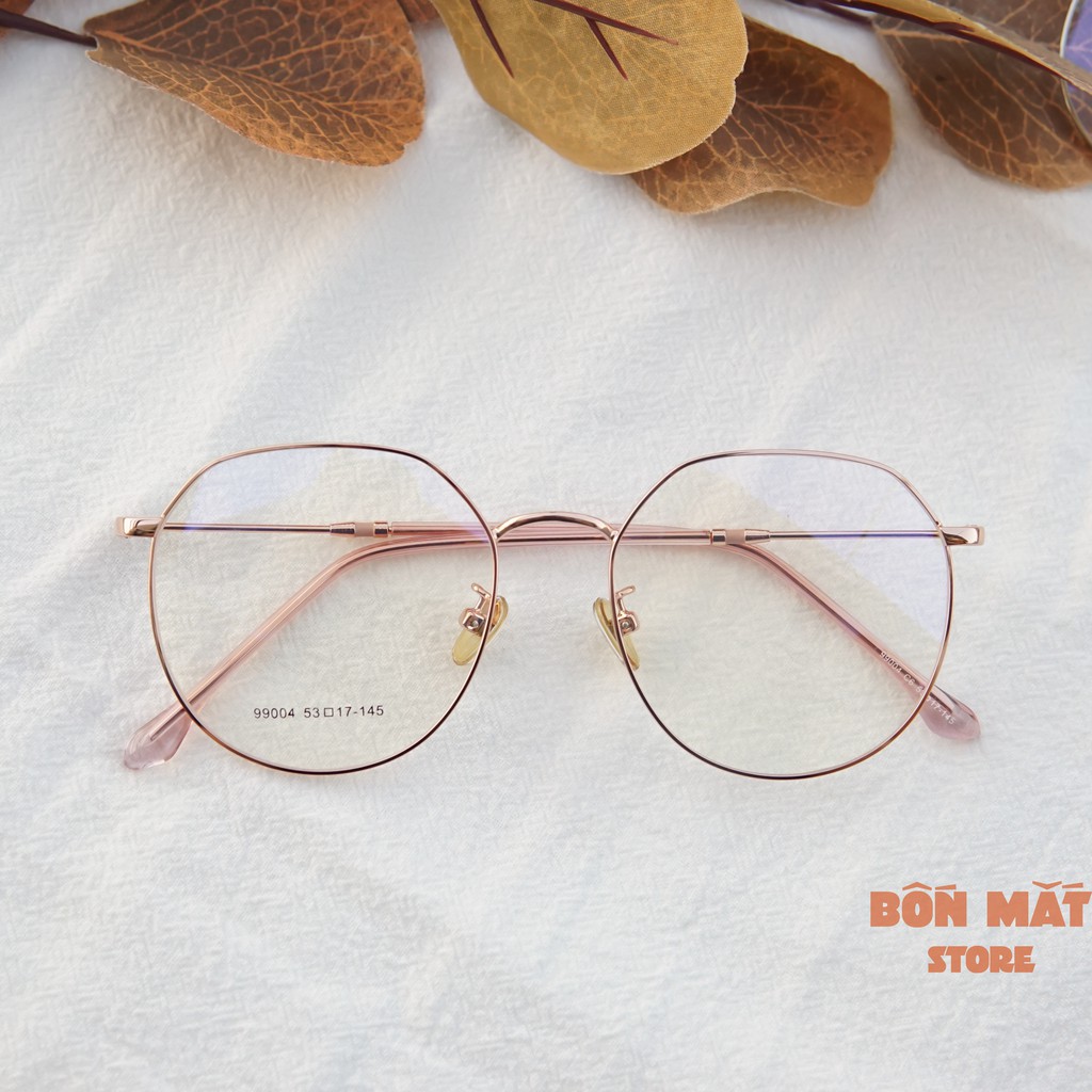Gọng Kính Kim Loại Tròn Form Mắt Lớn 90004 (Tặng Hộp Khăn) | BigBuy360 - bigbuy360.vn