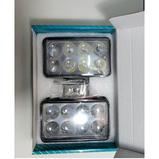 Bộ 2 Đèn Trợ Sáng RunLai 8 Bóng Cao Cấp 12-24VDC 24W