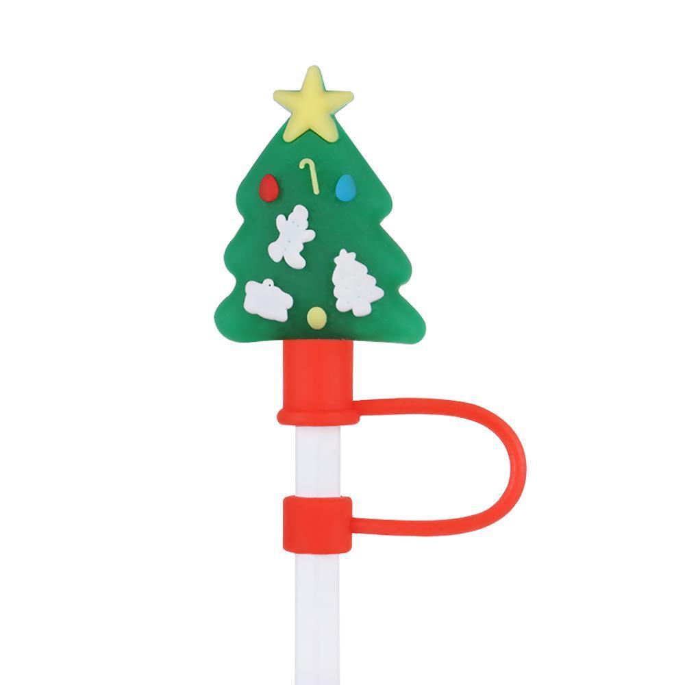 Ống Hút Silicon Hình Người Tuyết Có Thể Tái Sử Dụng Ốp