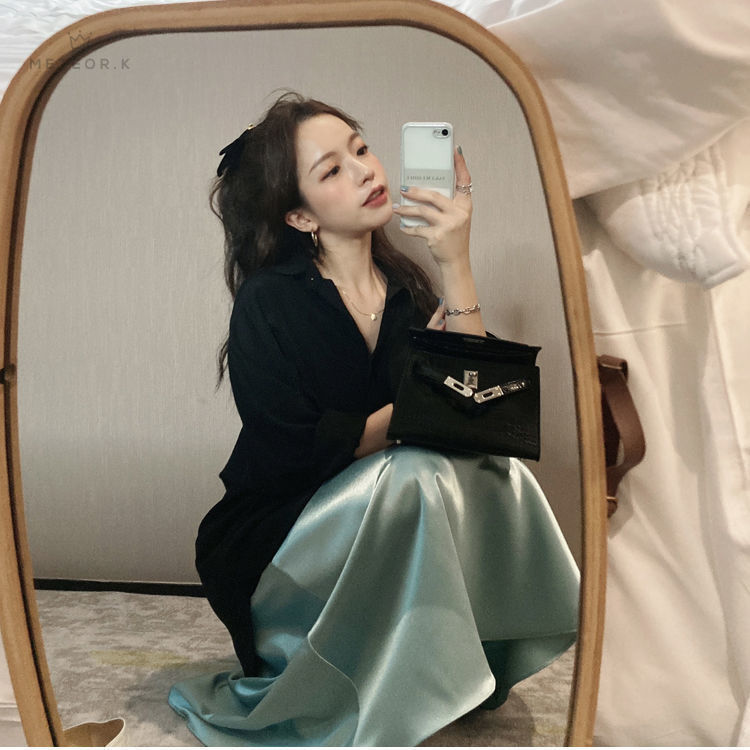 Chân váy dài chữ A phong cách thanh lịch cho nữ | BigBuy360 - bigbuy360.vn