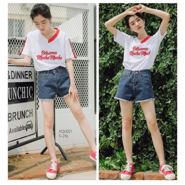 XẢ HÀNG XQU021 Quần sooc jeans nữ cá tính