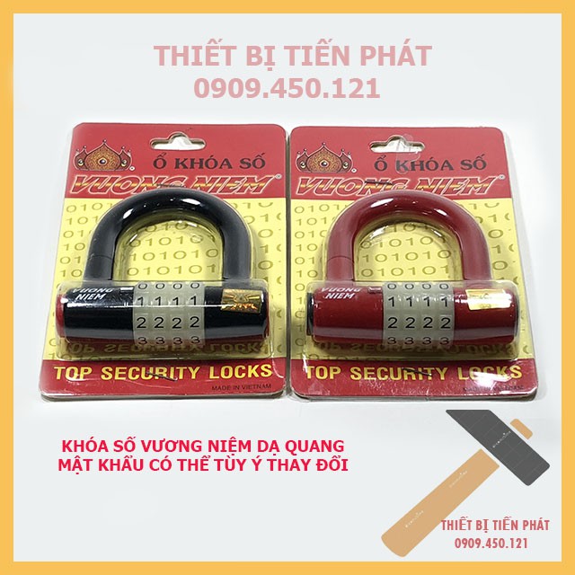 Ổ Khóa Số, Khóa Chử U, Khóa Chống Trộm Vương Niệm Dạ Quang 4 Số Mật Khẩu Thay Đổi Tùy Ý (Chính Hãng)