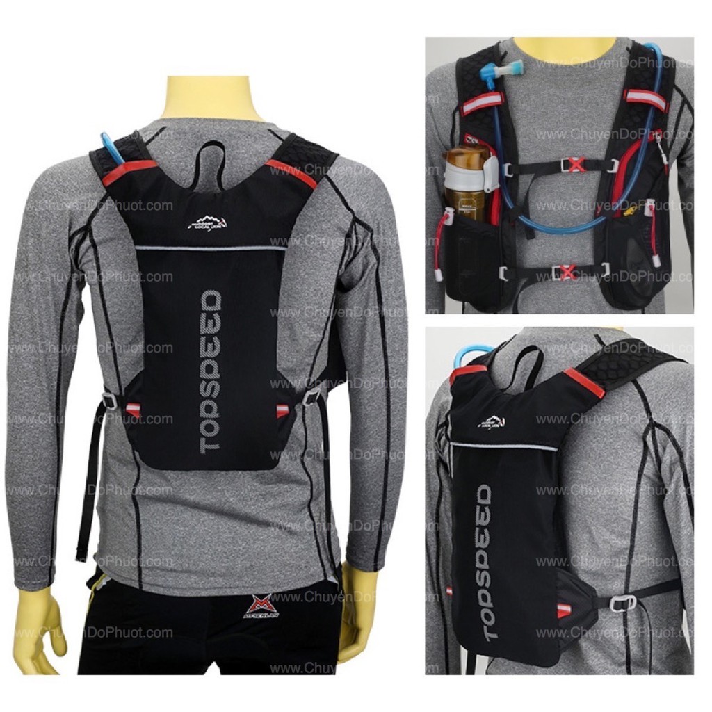 Balô Túi Nước Chạy Bộ Outdoor Local Lion Topspeed Vest Running Trail 5L