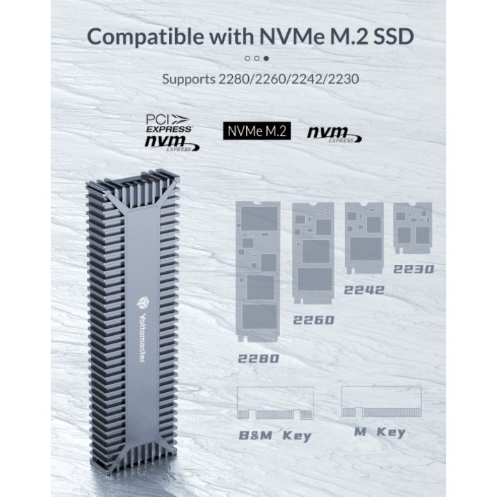 Box chuyển M.2 PCIe sang USB 3.1 Yottamaster SO1-C3-GY