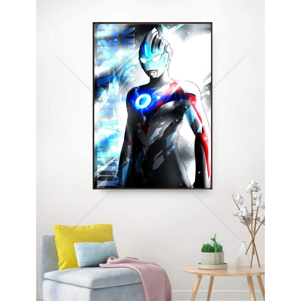 ULTRAMAN Tranh Đính Đá 5d Tự Làm Hình Siêu Nhân Kích Thước 30x40cm