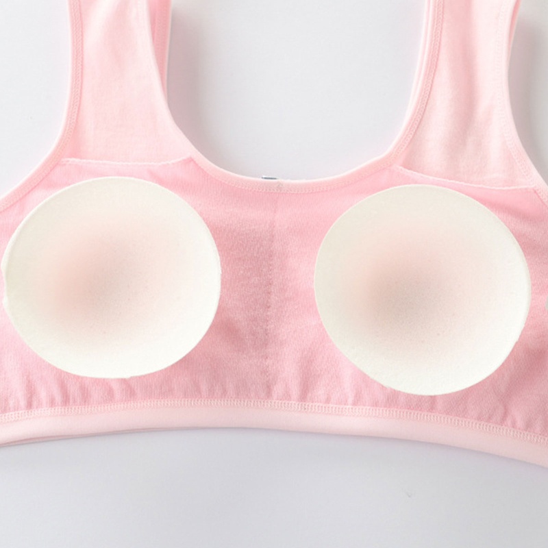 Áo Ngực Cotton Không Gọng Họa Tiết Hoạt Hình Có Đệm Ngực Cho Tuổi Teen