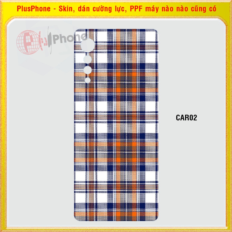 Dán Skin cho điện thoại LG Velvet 5G in hình caro