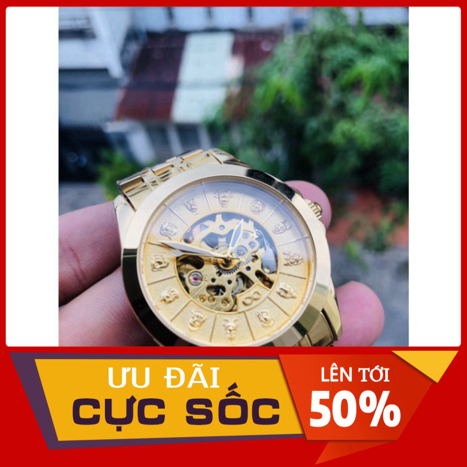SIÊU PHẨM Đồng hồ cơ nam October cơ lộ máy độc đáo, thiết kế 12 mốc giờ là 12 con giáp độc đáo, sang trọng [ Đồng Hồ Cơ