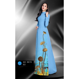 VẢI ÁO DÀI HOA HẠT SEN 3D AD9870