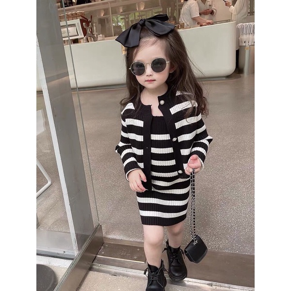 Váy body sọc siêu xinh cho bé gái đây ạ