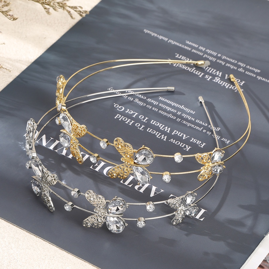 Băng Đô Cài Tóc Đính Đá Hình Bướm Phong Cách Hàn Quốc