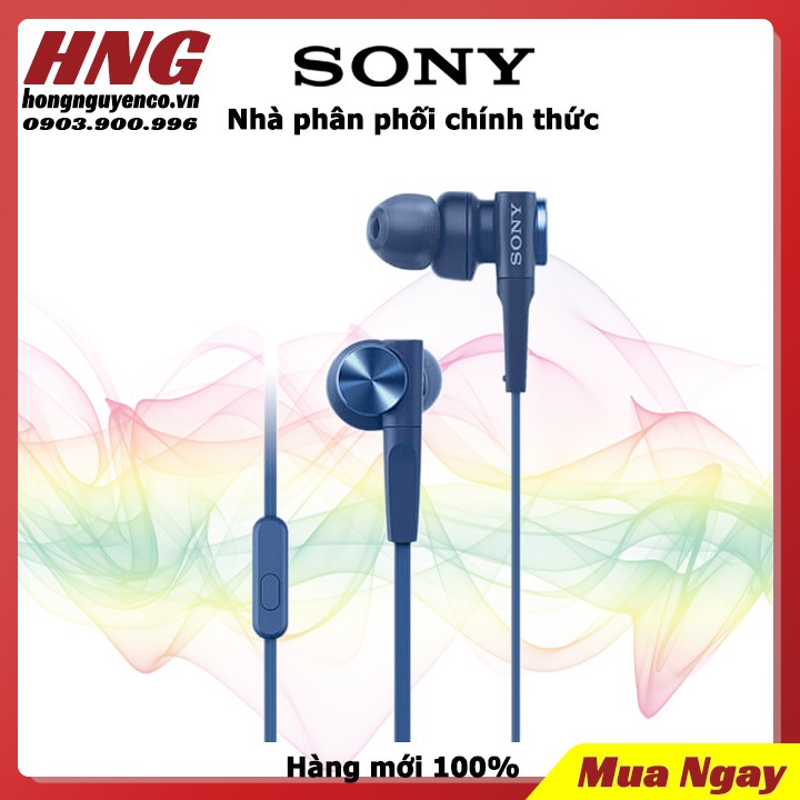 Tai nghe có dây Extra Bass Sony MDR-XB55AP - Hàng phân phối trực tiếp Bảo hành 1 năm