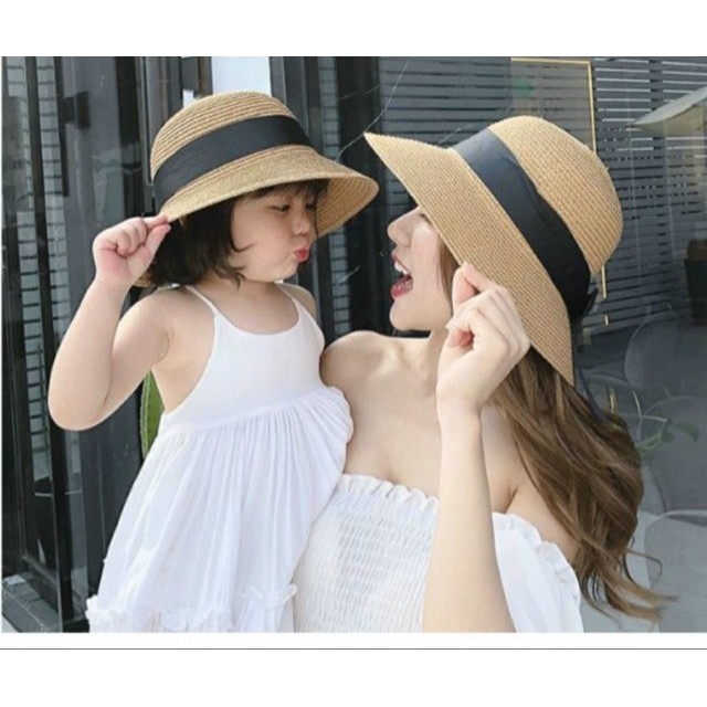 Nón vành đôi cho Mẹ và Bé, chống nắng, mềm, dễ mang • BIGBABY Q2