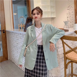 Áo Brazer dáng suông mỏng-order