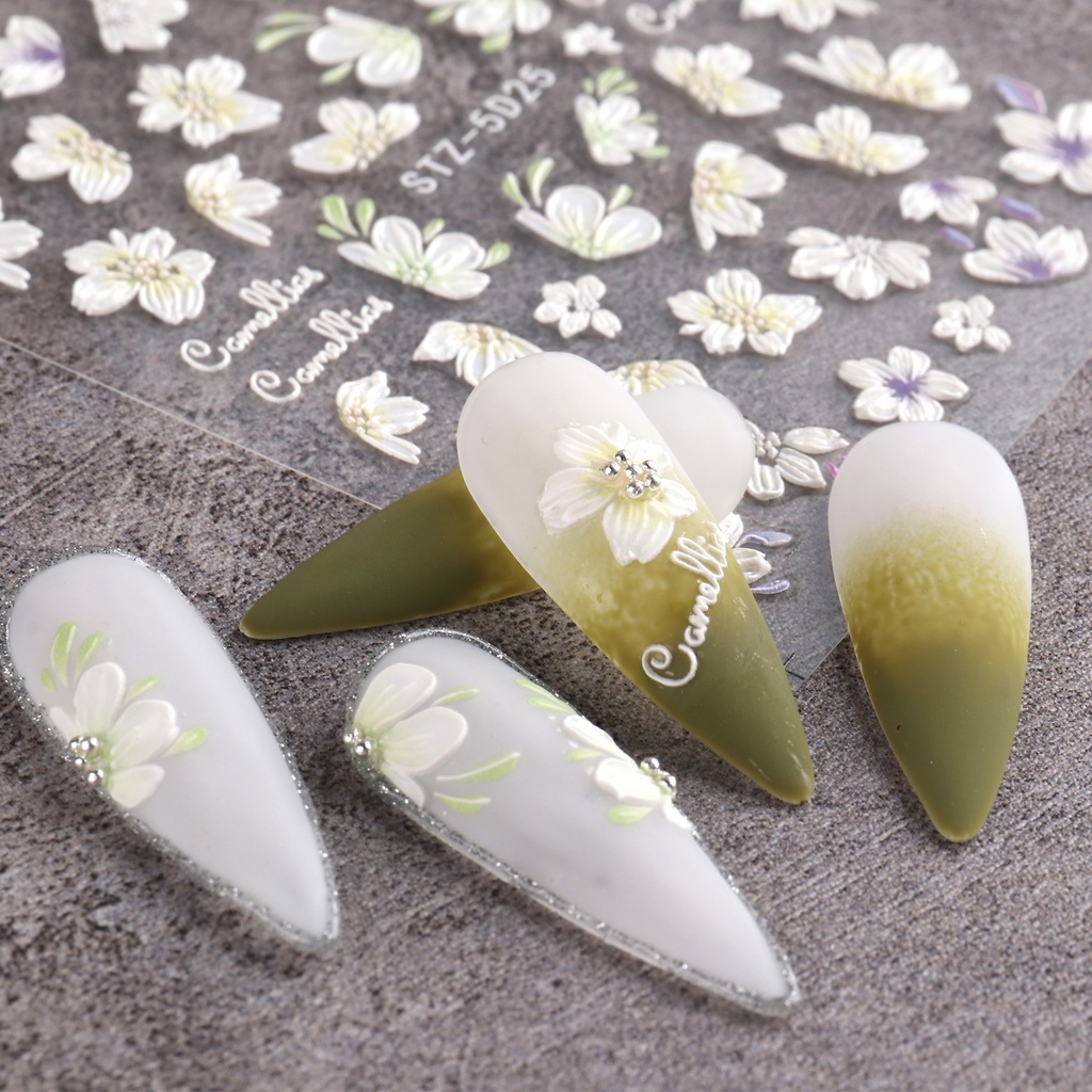 Phụ Kiện Trang Trí Móng Tay Hình Hoa Tulip 5D Bằng Acrylic