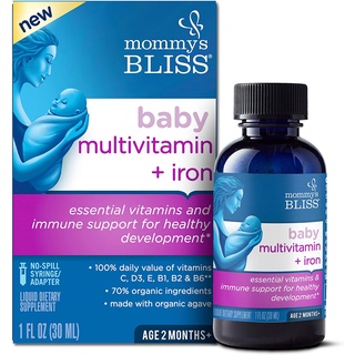 Dung dịch multivitamin và sắt Mommy' s Bliss cho bé 2m+ Baby Multivitamin and Iron
