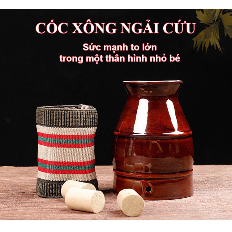 Vỏ bọc chống nóng cốc xông ngải cứu Bách Kim Thảo