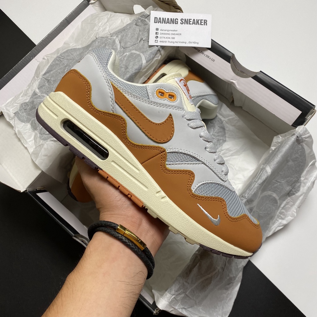 Giày Air Max 1 Patta Wave Monarch (Am1 Cam Xám) - GIAY DANANG | Phiên bản high quality