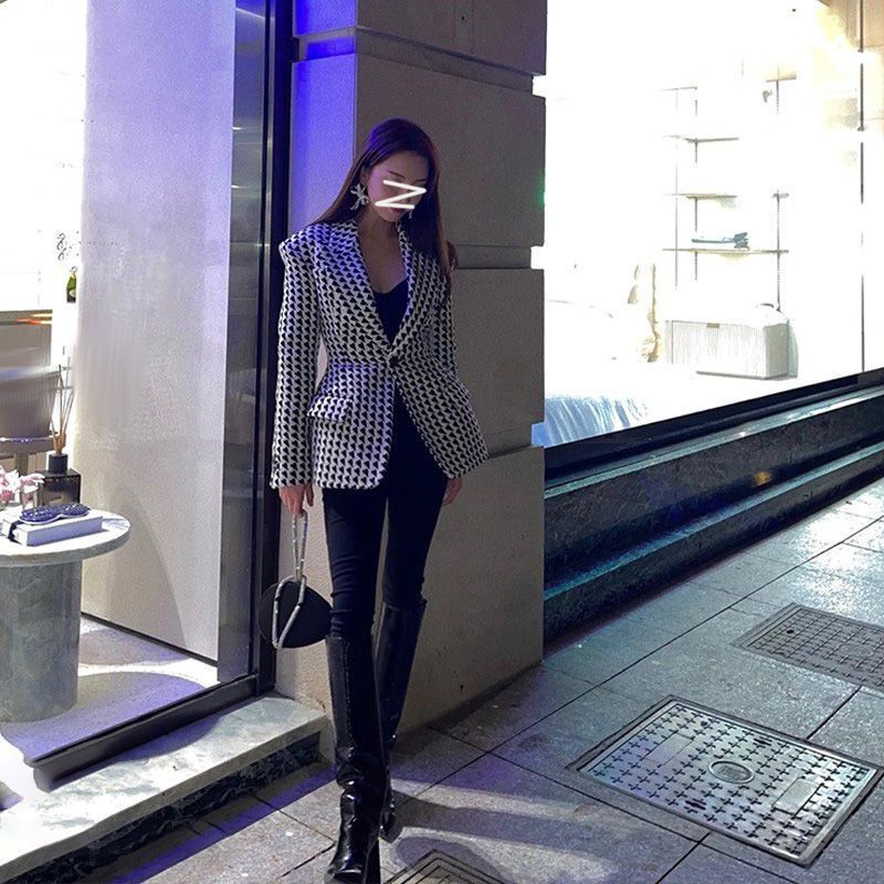 Áo Blazer Dài Tay Thắt Dây Thời Trang Mùa Thu Dành Cho Nữ