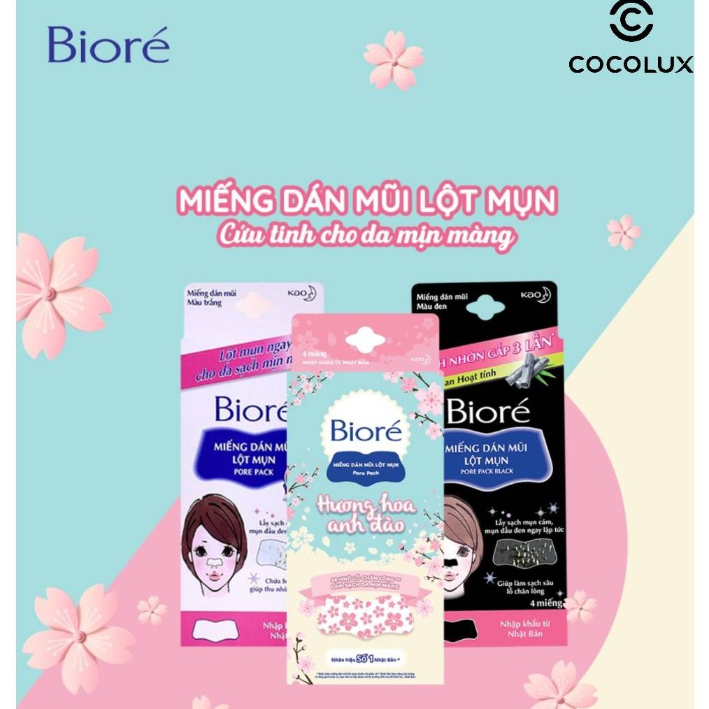 [Công Ty,Tem Phụ] Miếng Dán Mũi Lột Mụn Bioré - [COCOLUX]-[BIORE]