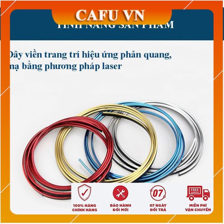 Chỉ viền nội thất nẹp viền cửa gió điều hòa xe hơi trang trí (cuộn 5m) - CAFU VN