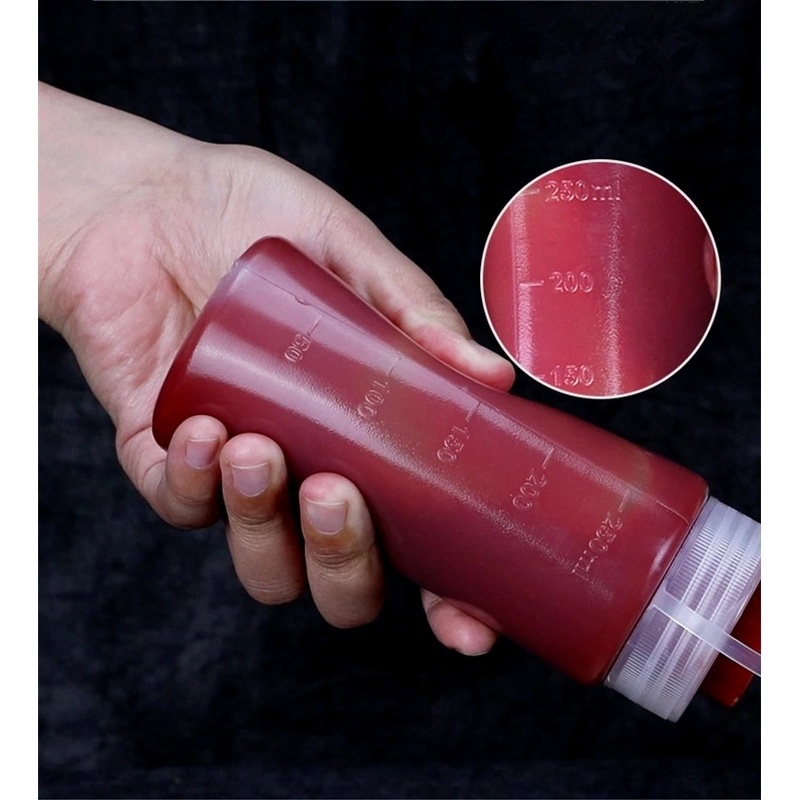 Bình bằng nhựa rỗng 240 / 480ml tùy chọn để đựng dầu ăn / nước sốt có nắp vặn tiện dụng cho nhà bếp