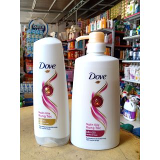 Bộ dầu gội Dove ngăn gãy rụng tóc 650g + xả 320g