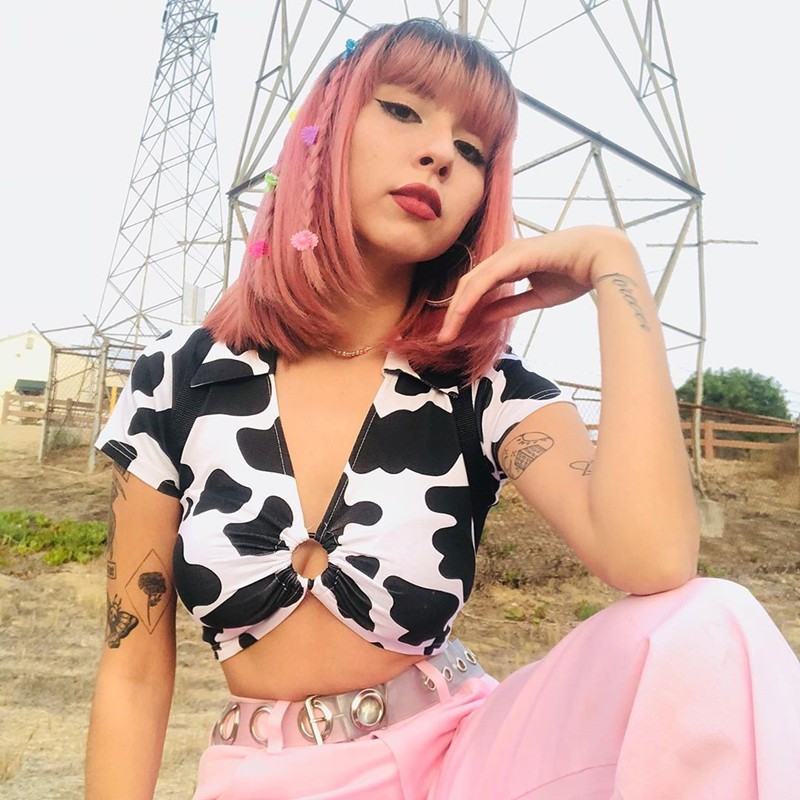 Áo croptop bò sữa hở ngực [ Sẵn ]