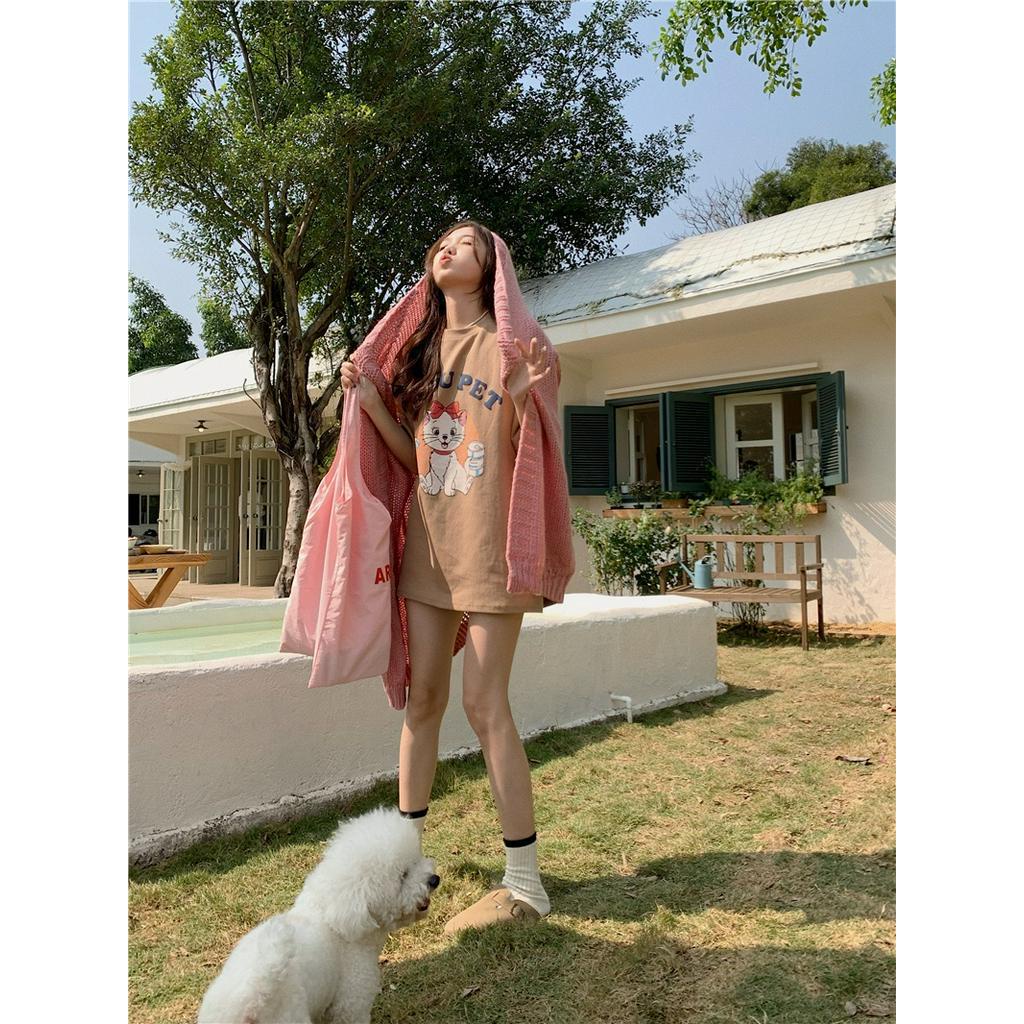 Áo Thun Cotton Nguyên Chất Ngắn Tay In Hình Dễ Thương 61290