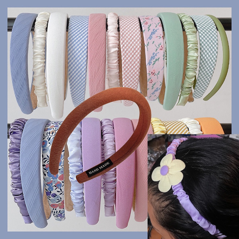 [ handmade ] băng đô xốp nhún bản to dày