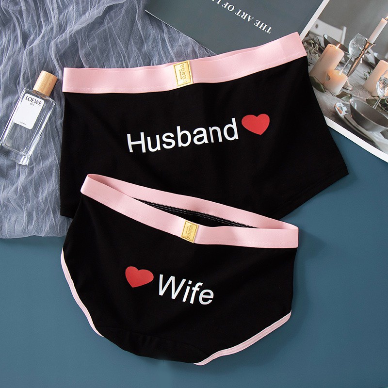 Quần Lót Đôi Cao Cấp - Quần Lót Nam Nữ Cotton Husband ❤️ Wife S95