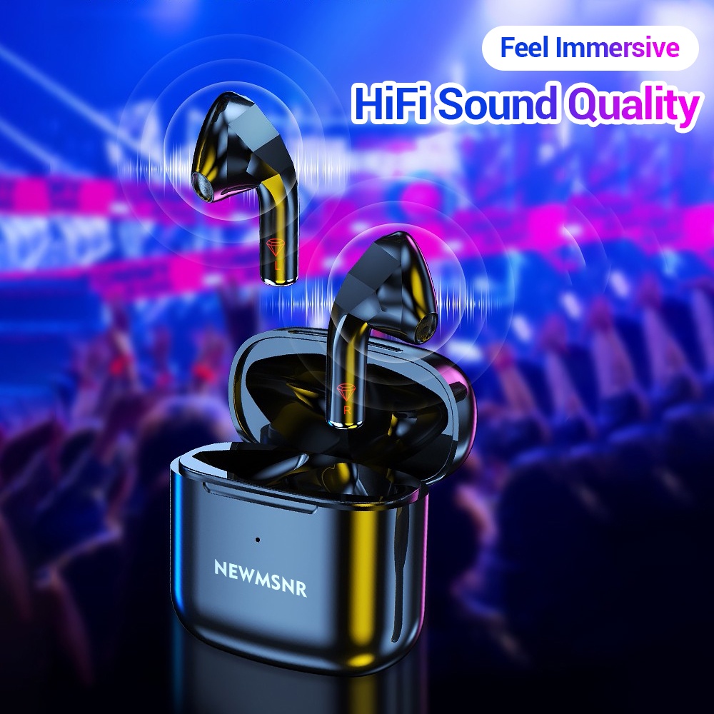 Tai nghe nhét tai Newmsnr Bluetooth không dây TWS-09 chống thấm nước ipx5 có micro nhỏ gọn chất lượng cao