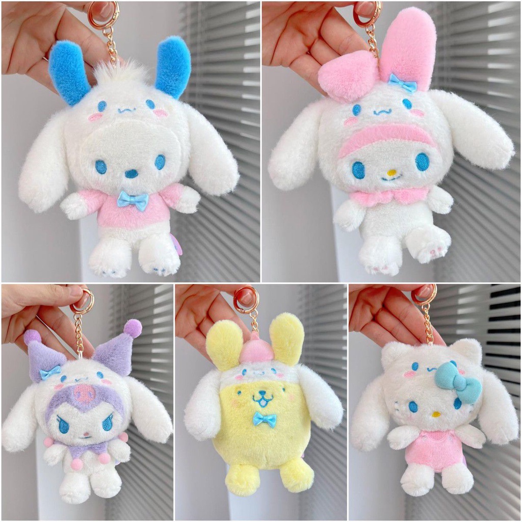 Móc gắn chìa khóa thú nhồi bông Sanrio Kuromi Melody 13-20cm món quà cô gái