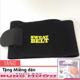đai nóng sweat beltt + ặng 5 miếng dán giảm mỡ bụng HQ