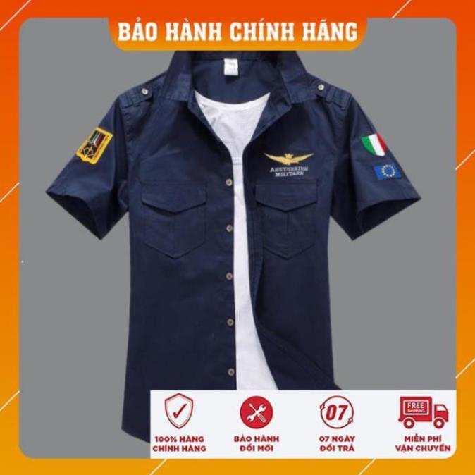 Áo Sơ Mi Ngắn Tay Nam Thêu Họa Tiết Độc Đáo