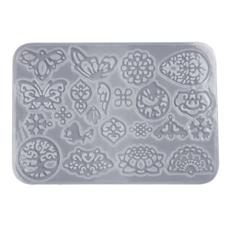 Khuôn Silicon Làm Mặt Dây Chuyền Hình Hoa Hồng