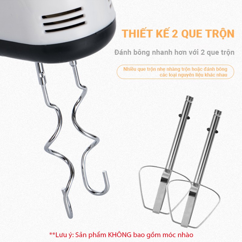 Máy đánh trứng cầm tay HE-133 công suất 180W, 7 tốc độ điều chỉnh dễ dàng, tản nhiệt nhanh, tuổi thọ sử dụng lâu dài