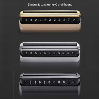 Thẻ đậu xe ghi số điện thoại 2 mặt - nhìn được buổi tối, thẻ ghi số điện thoại