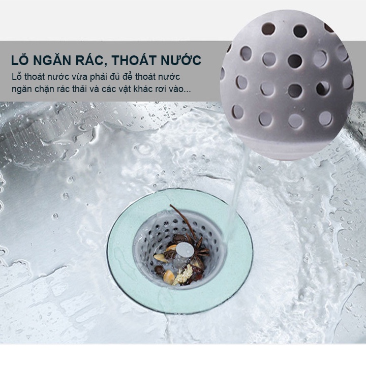 Miếng chắn rác bồn vệ sinh, lavabo nhà tắm nhà bếp chống nghẹt thoát nước