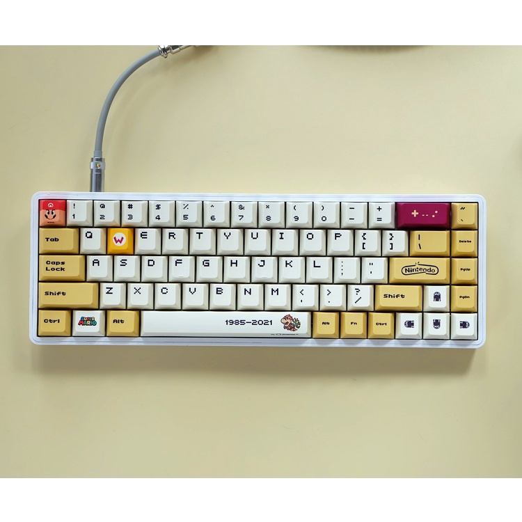 Keycap Mario Vàng 122 nút Nhựa PBT Profile Cherry