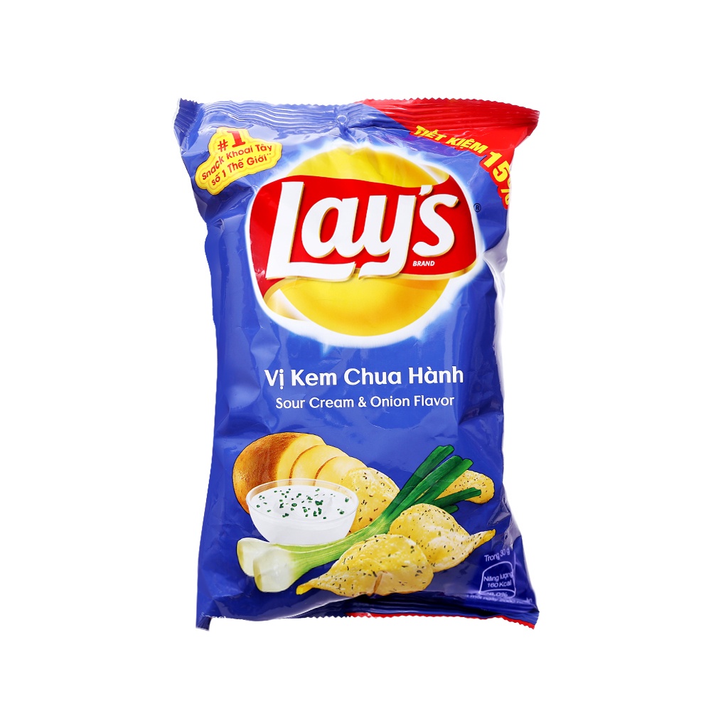 Bánh snack khoai tây Lays nhiều vi gói nhỏ 38g - Lay's 38g