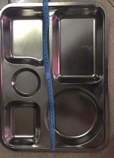 Khay chia cơm inox có nắp đậy